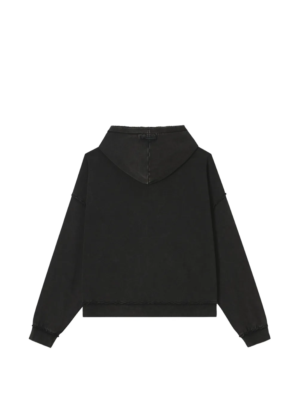 FIVE CM Hoodie met gerafelde afwerking en grafische print Zwart