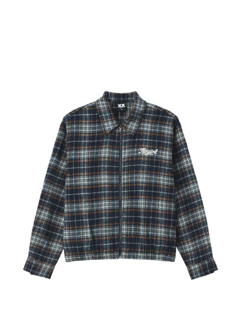 FINGERCROXX check-pattern zip-up jacket