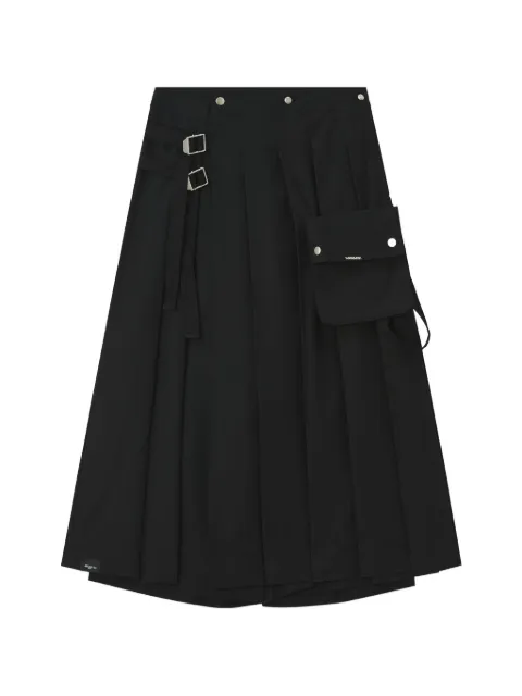 Musium Div. pleated buckle-detail palazzo pants