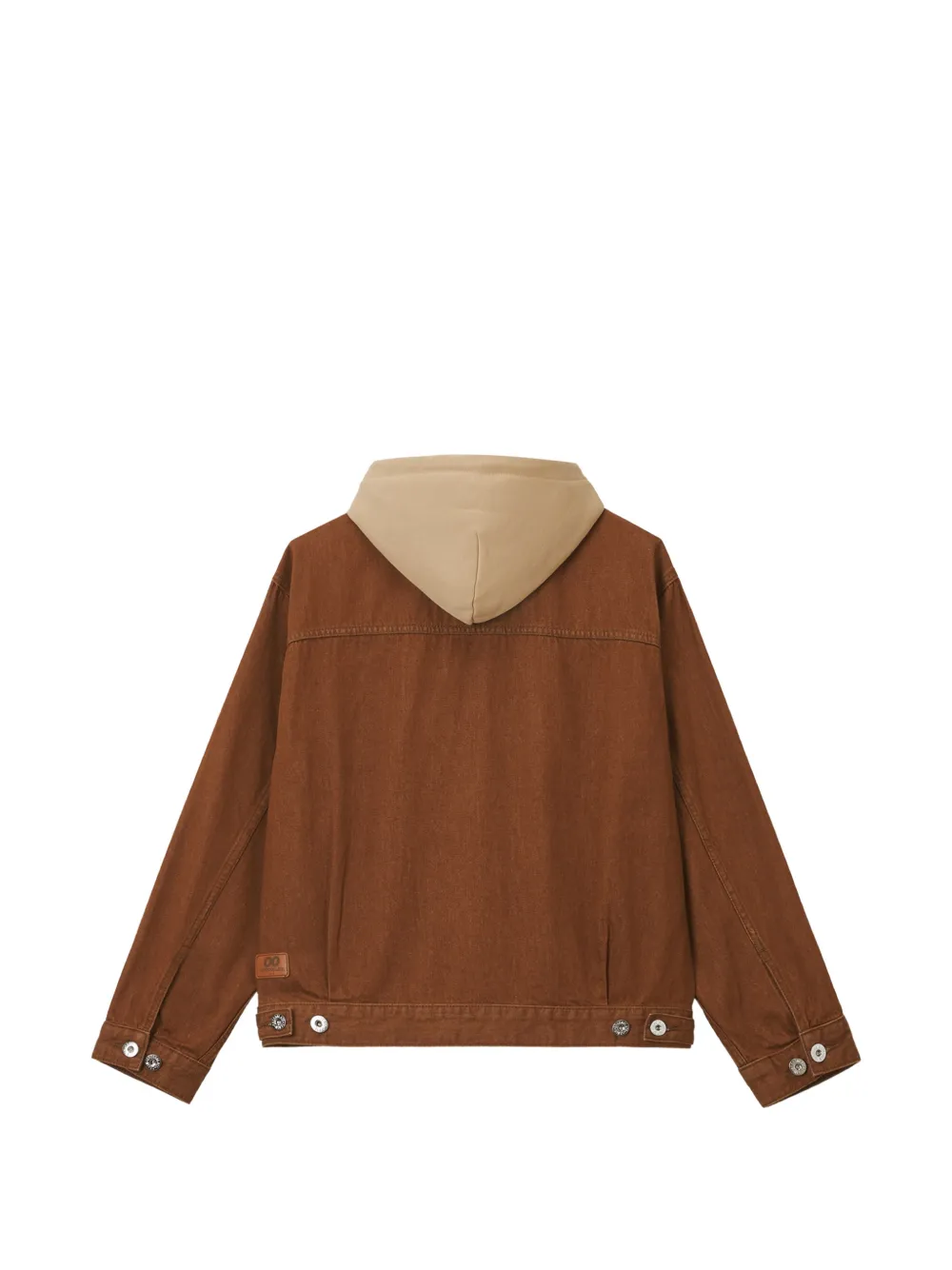 CHOCOOLATE Denim jack met capuchon Bruin
