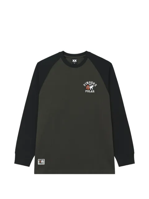 FINGERCROXX raglan-sleeve logo-print T-shirt
