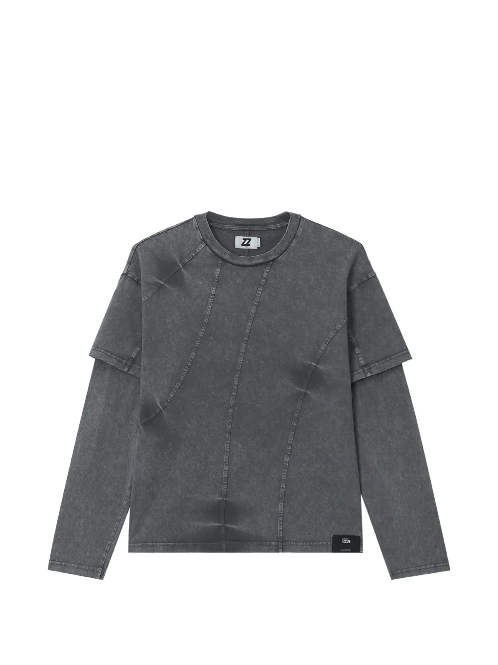 izzue layered-sleeve panelled T-shirt