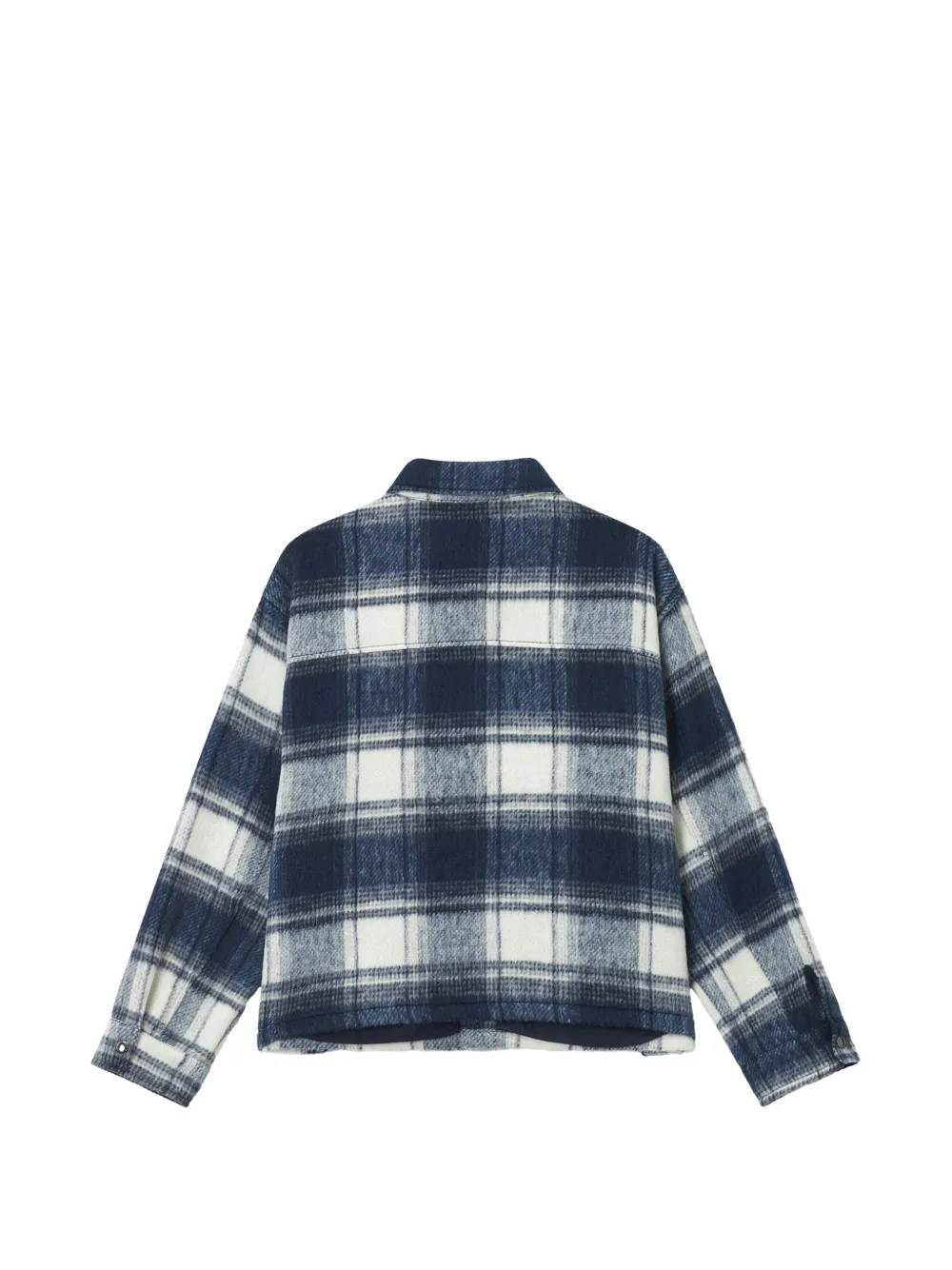CHOCOOLATE Geruit shirtjack met klepzak Blauw