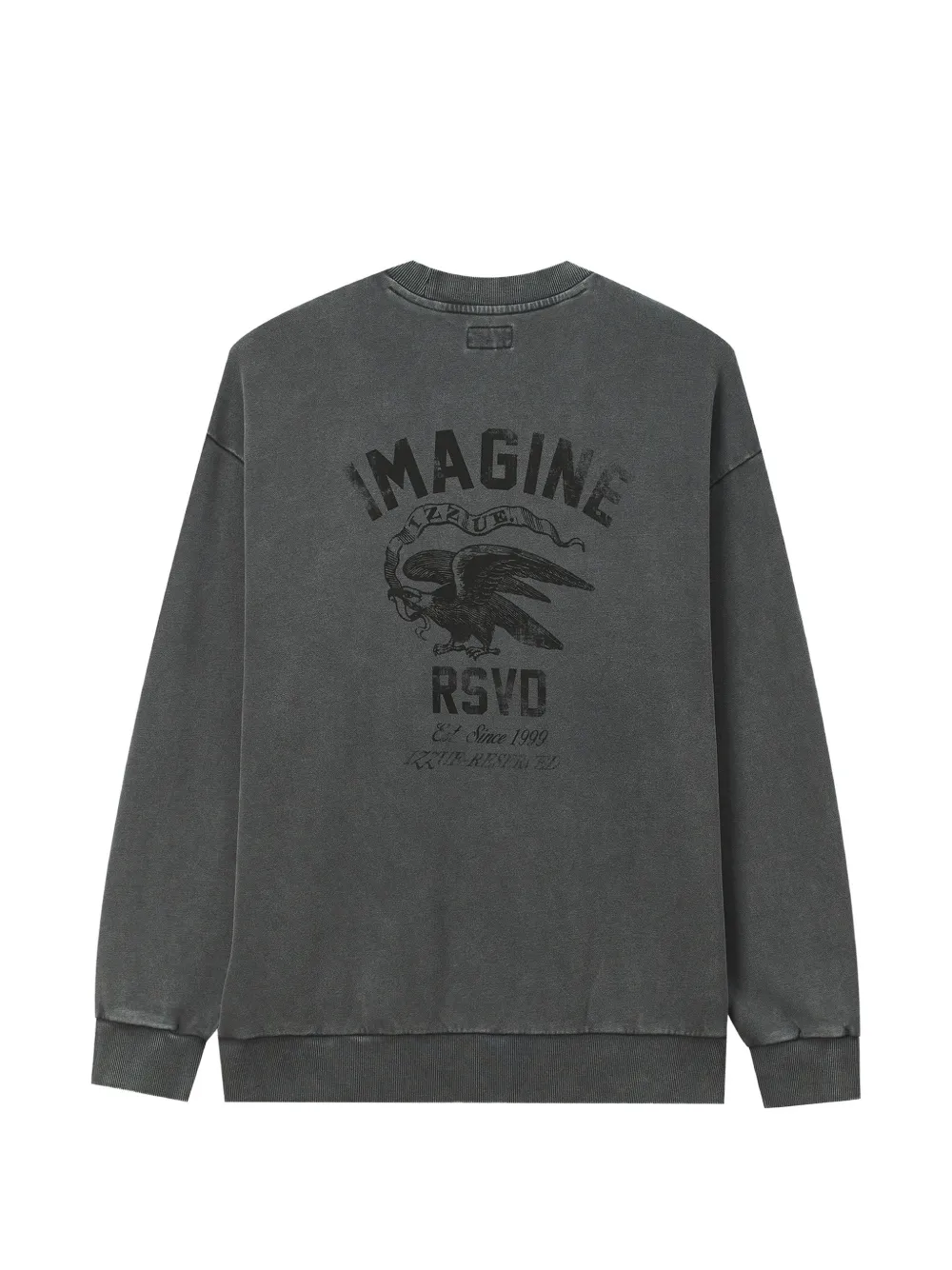 izzue Sweater met opgestikt detail en grafische print Grijs