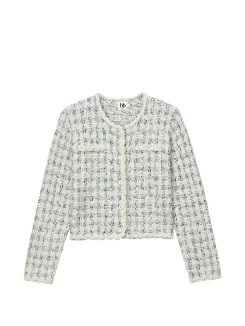 b+ab tweed frayed cardigan
