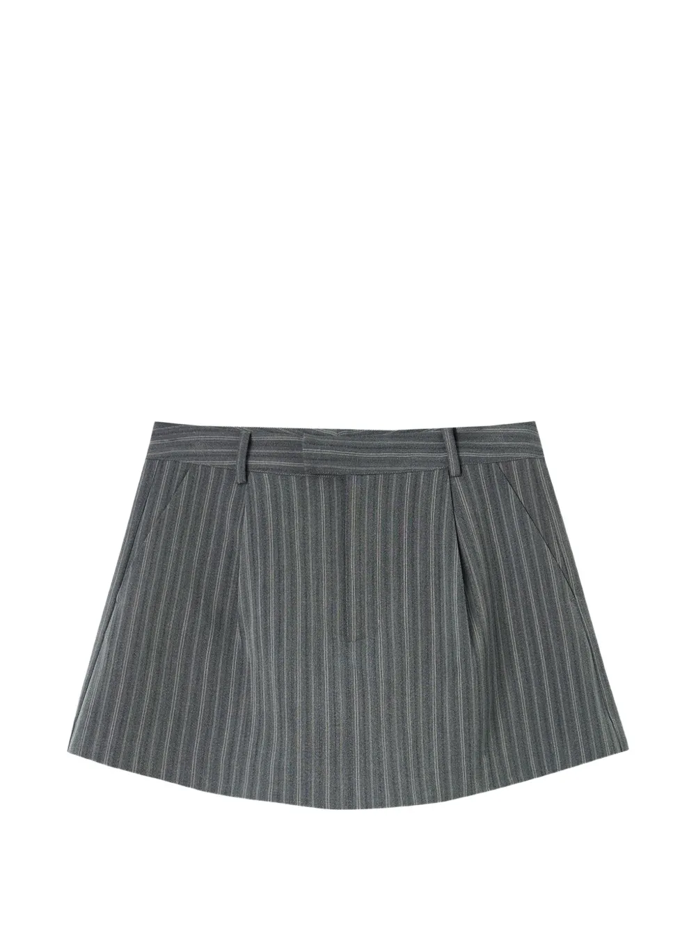 B+ab Pinstripe-pattern Pleated Shorts In Grey