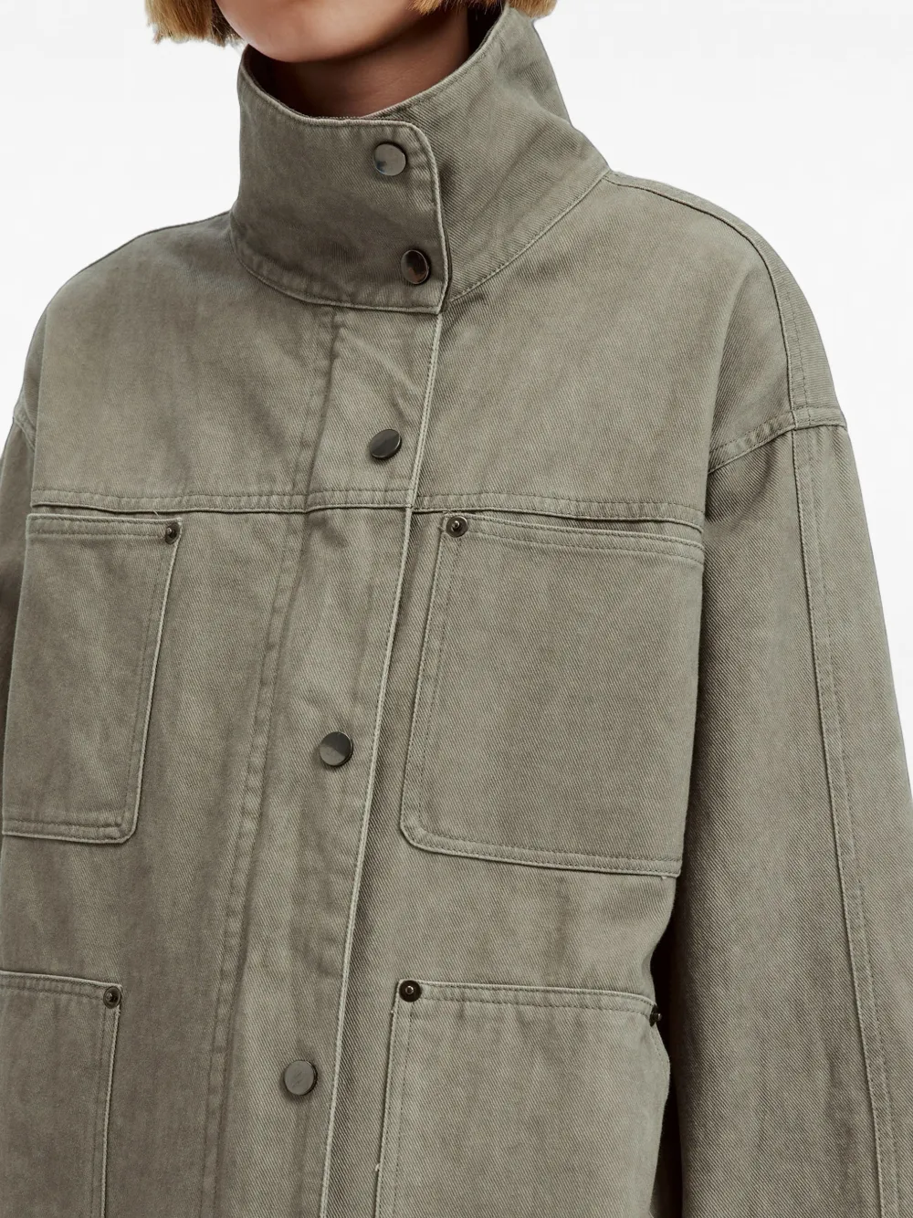 tout a coup Jack met hoge hals Groen