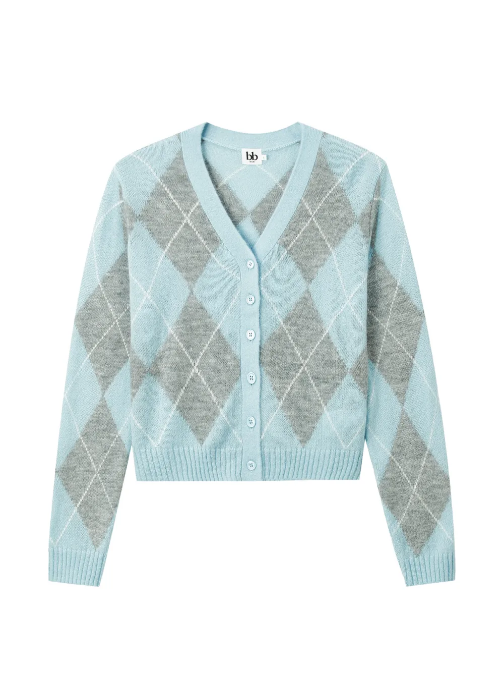 b+ab argyle knit cardigan - Blu