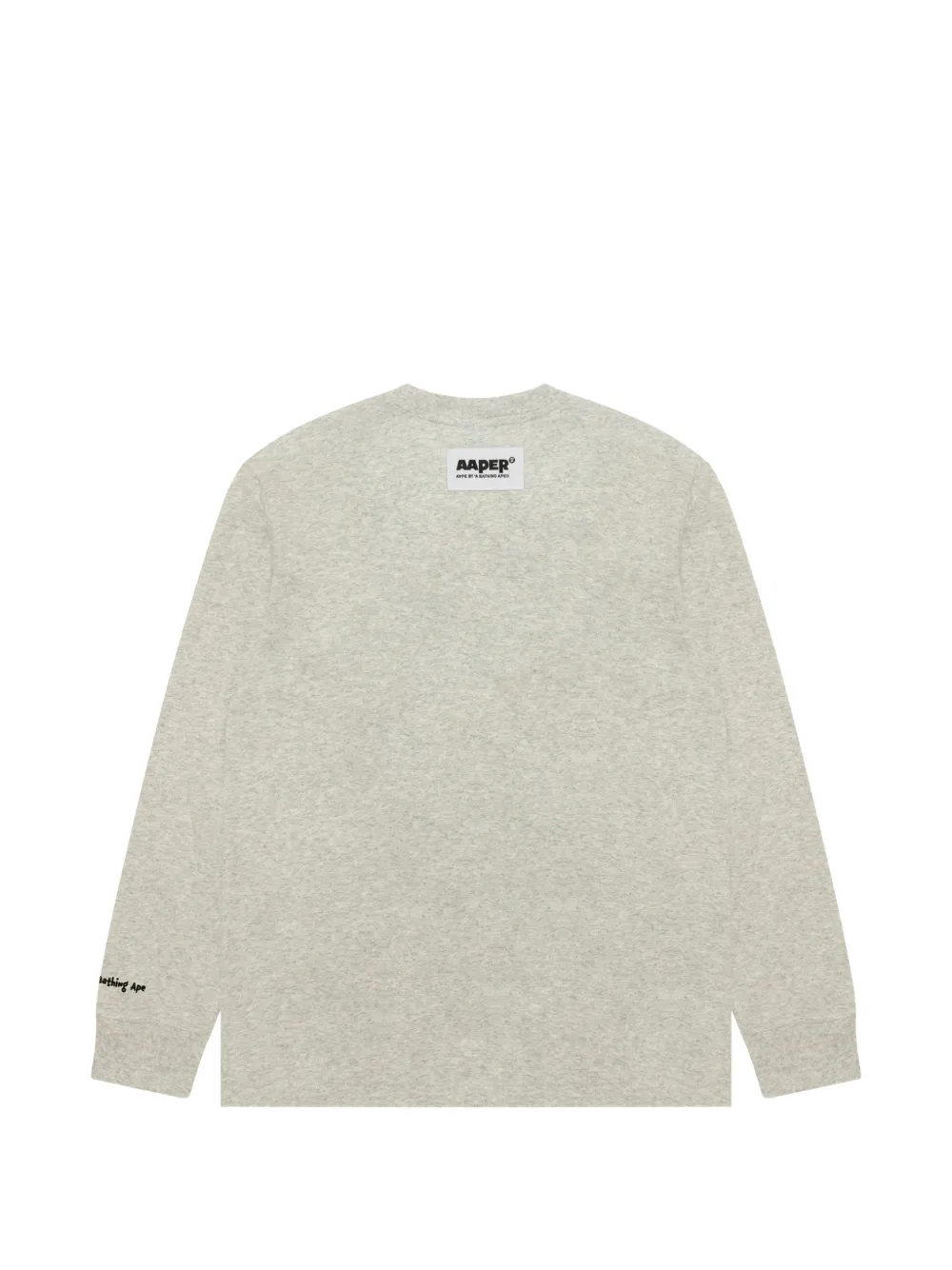 AAPE BY *A BATHING APE T-shirt met logopatch en lange mouwen Grijs