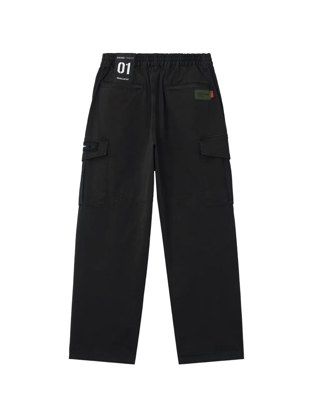 izzue logo-patch panelled cargo pants Zwart