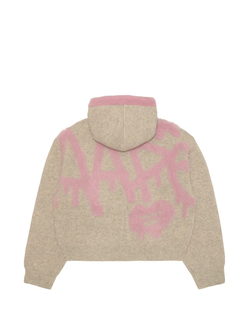 AAPE BY *A BATHING APE Hoodie met intarsia logo en rits Beige