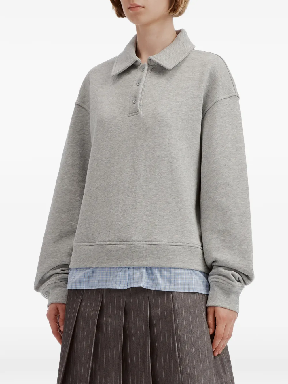 tout a coup Poloshirt met gelaagd detail Grijs