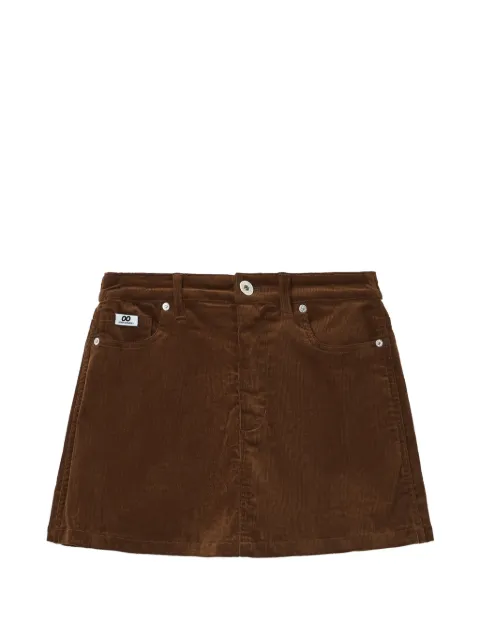 CHOCOOLATE logo-patch corduroy shorts