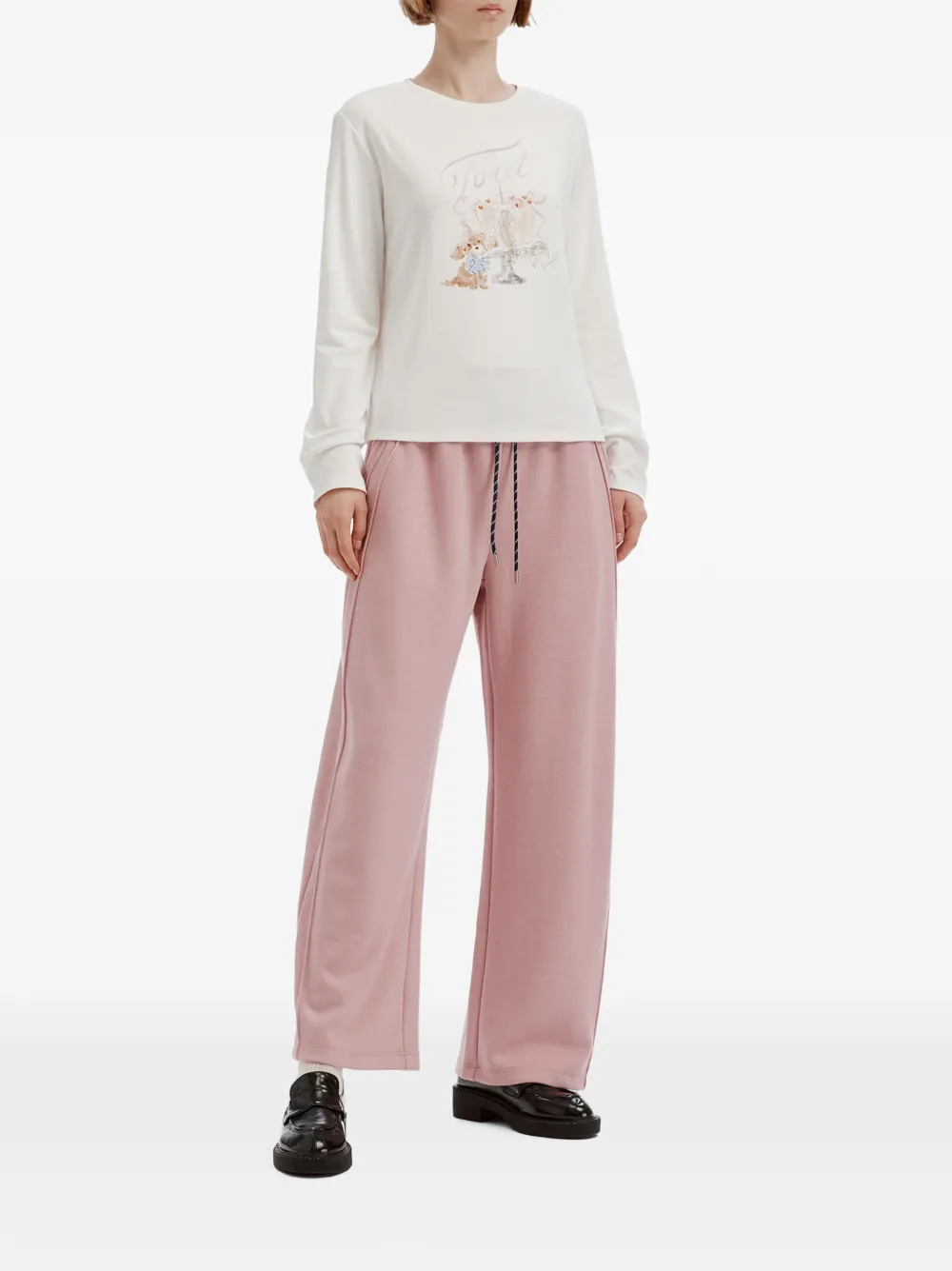 tout a coup Trainingsbroek met trekkoord Roze