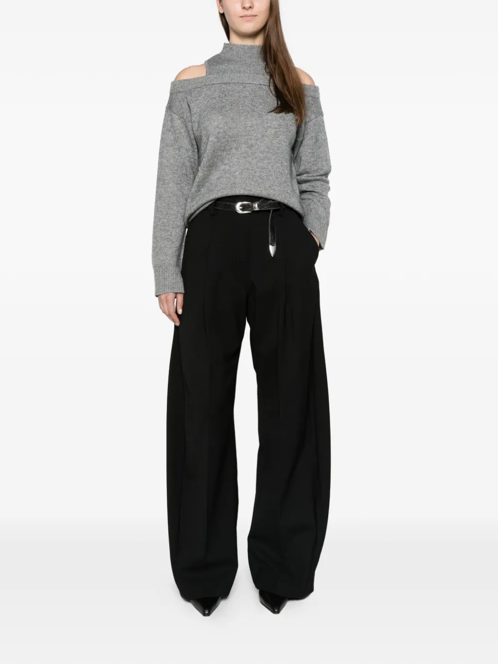SIMKHAI Alessa cashmere sweater Grijs