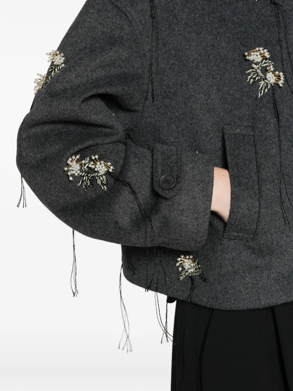 SIMKHAI Katya embellished jacket Grijs