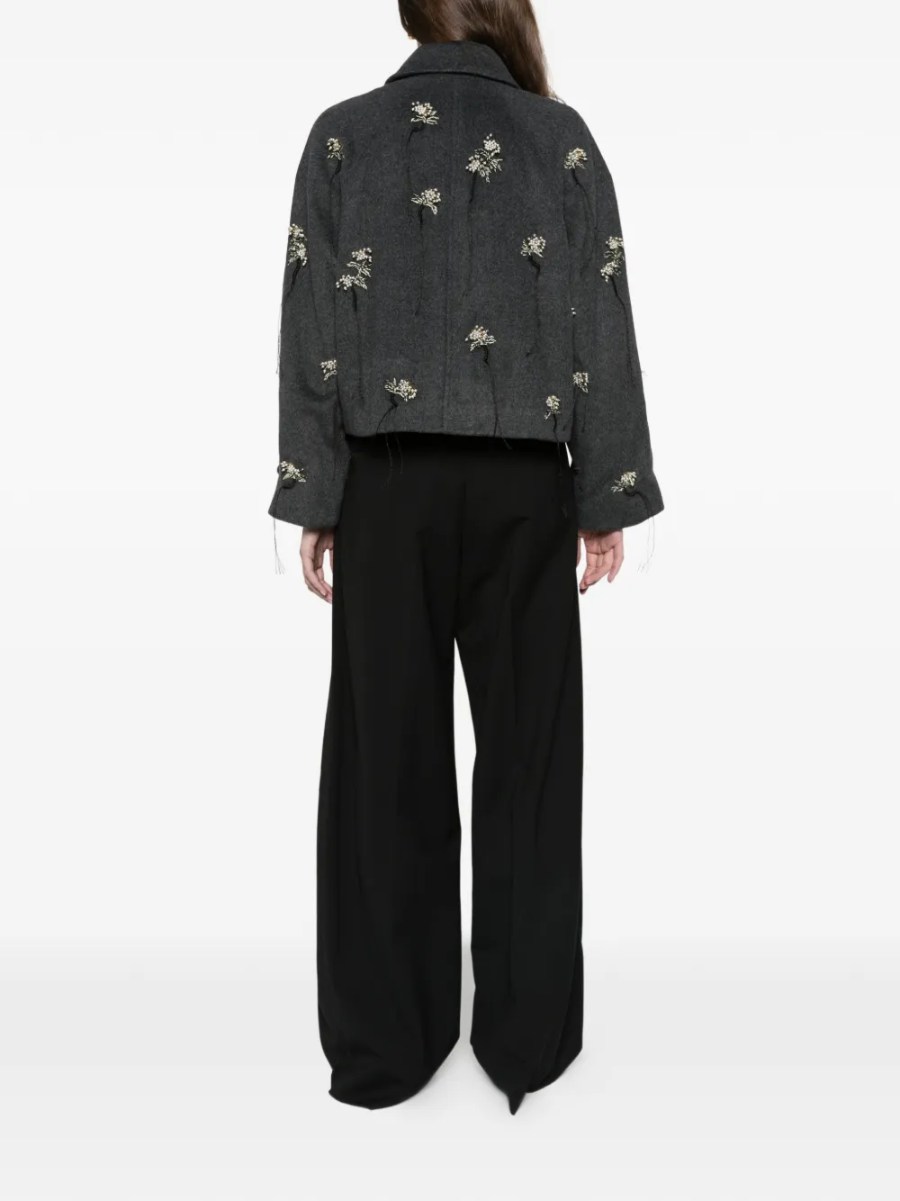 SIMKHAI Katya embellished jacket Grijs