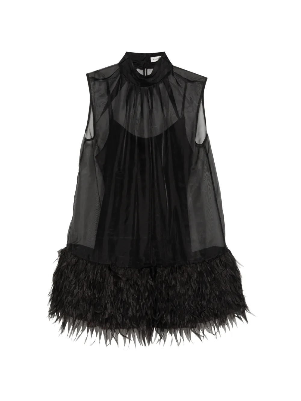 SIMKHAI Shirya featherlike organza mini dress - Schwarz