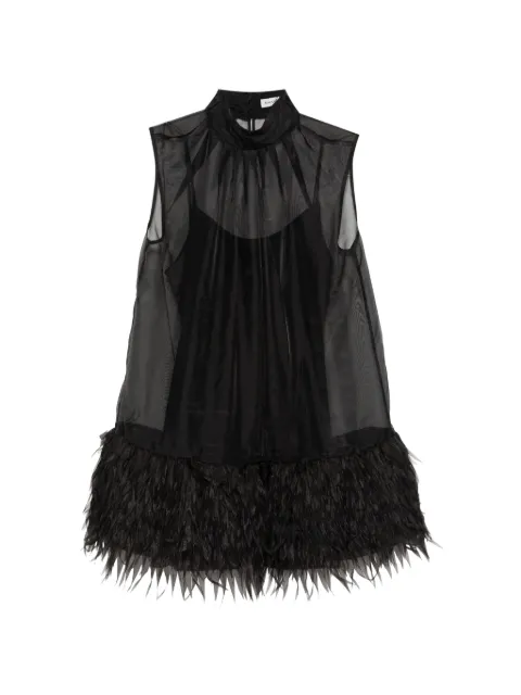SIMKHAI Shirya featherlike organza mini dress