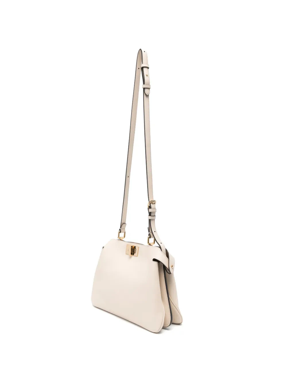 FENDI Kleine Peekaboo Soft crossbodytas Beige