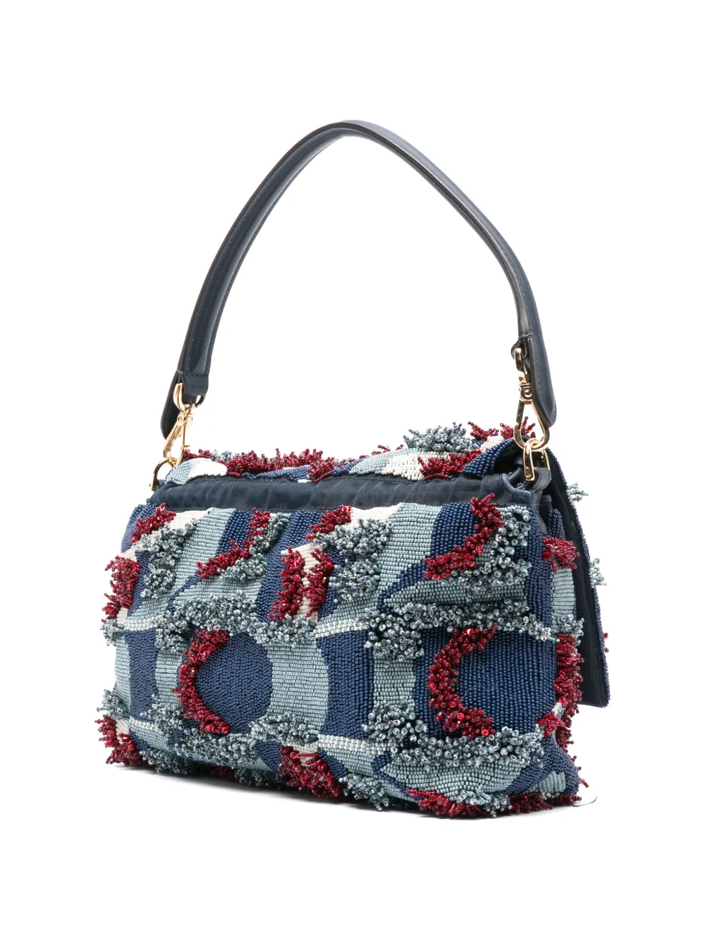 FENDI Medium Mamma Baguette tas Blauw