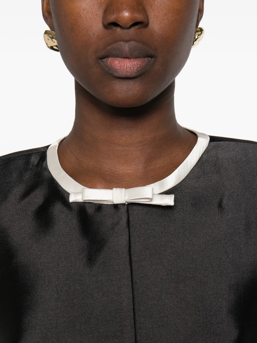 SIMKHAI Naelle bow-detail top Zwart