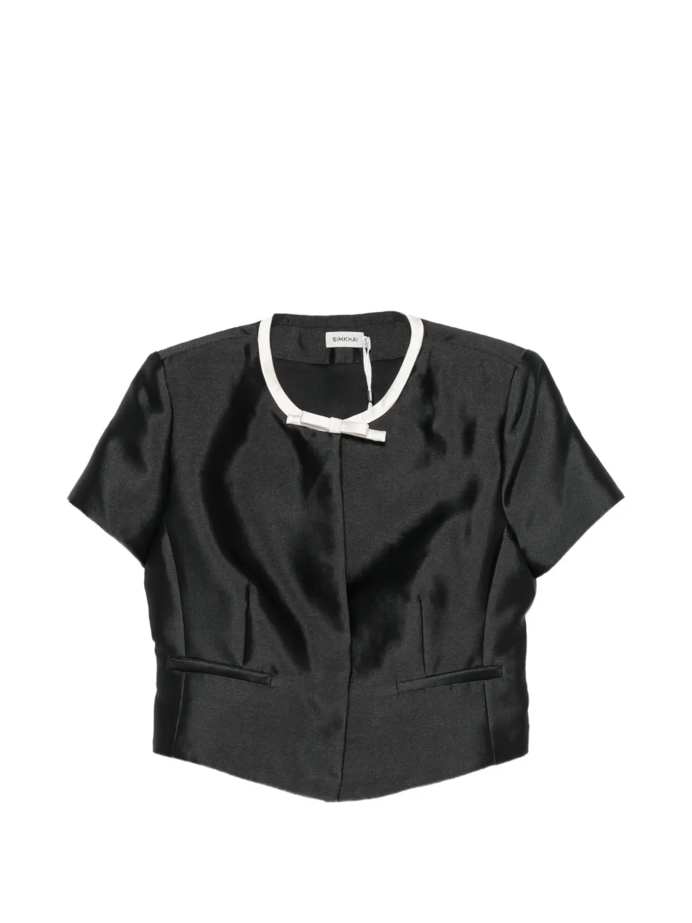 SIMKHAI Naelle bow-detail top - Nero