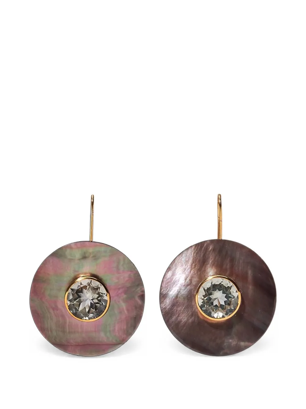 Lizzie Fortunato Taj II mother-of-pearl and amethyst earrings - Oro
