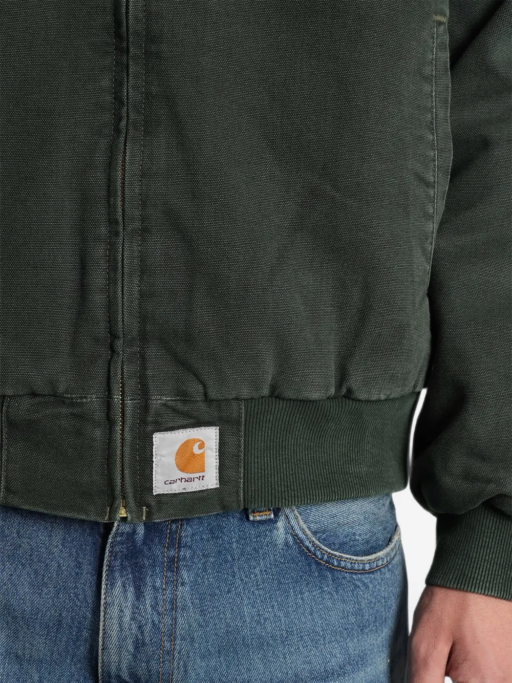 Carhartt WIP OG Santa Fe logo-patch zip-up jacket Groen