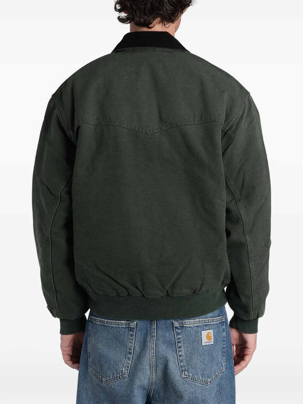 Carhartt WIP OG Santa Fe logo-patch zip-up jacket Groen