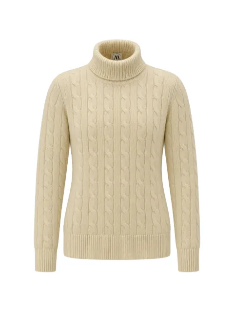 ANDRÈ MAURICE cable-knit roll-neck sweater