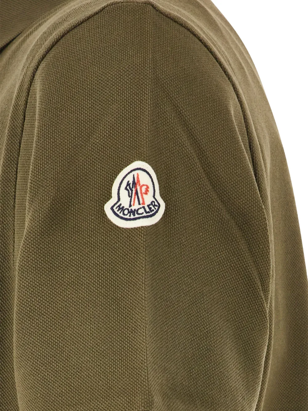 Moncler logo-patch polo shirt Groen