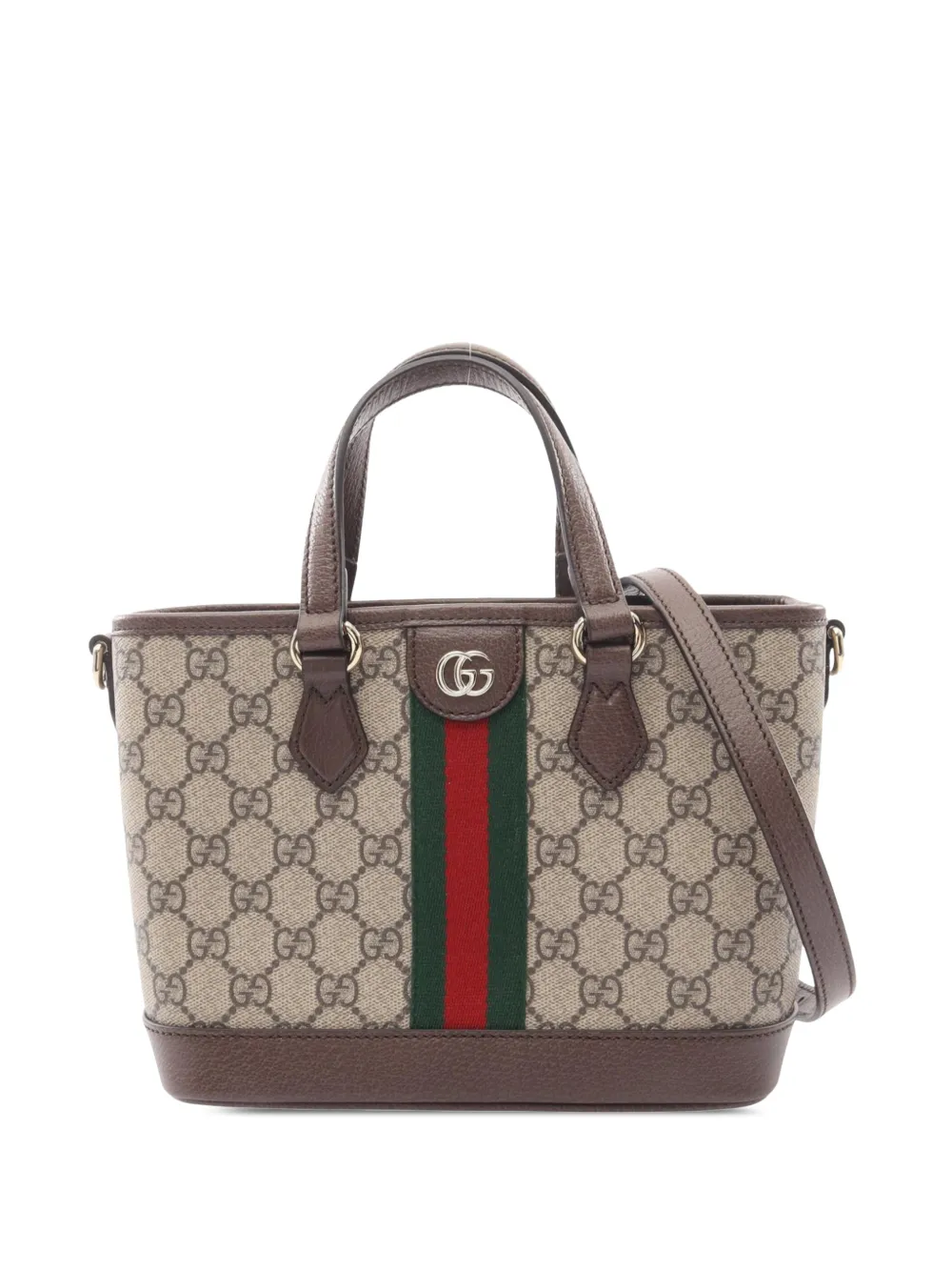 Gucci Pre-Owned 2000-2015 Small GG Supreme Web Ophidia satchel - Toni neutri