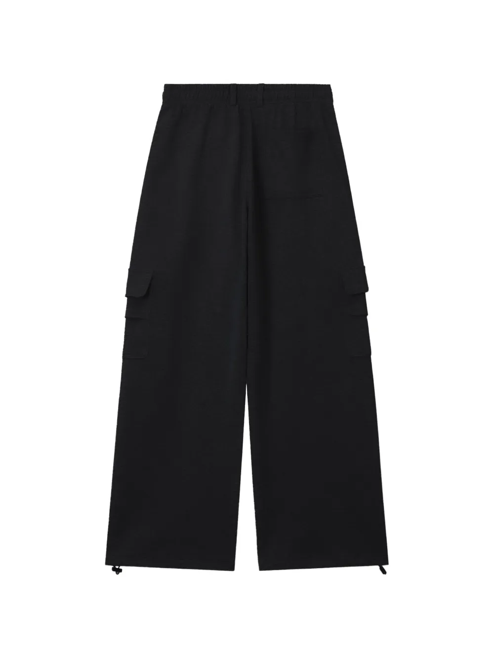 izzue drawstring wide-leg cargo pants Zwart