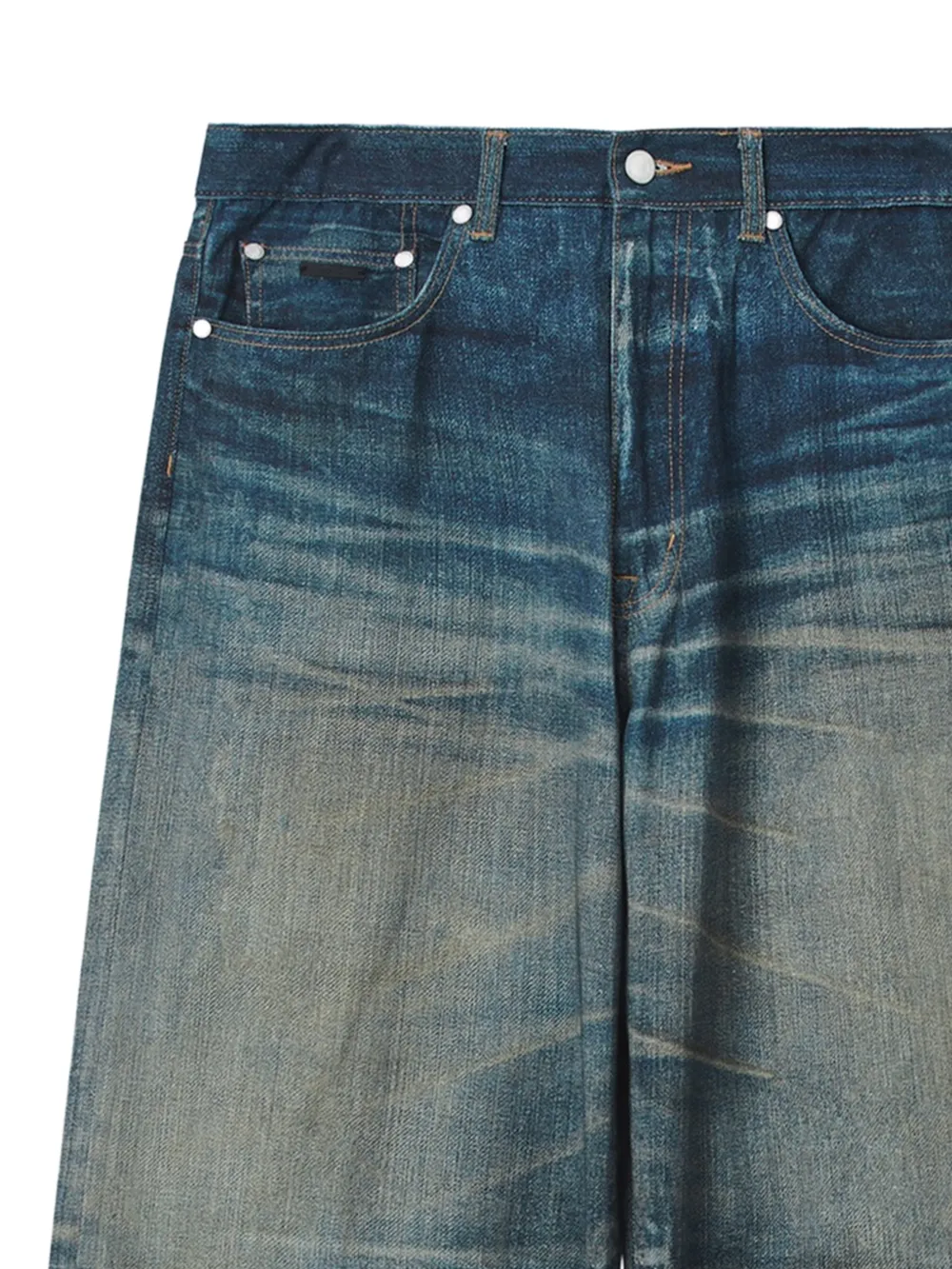 izzue Jeans met vervaagd effect en whisker-effect Blauw