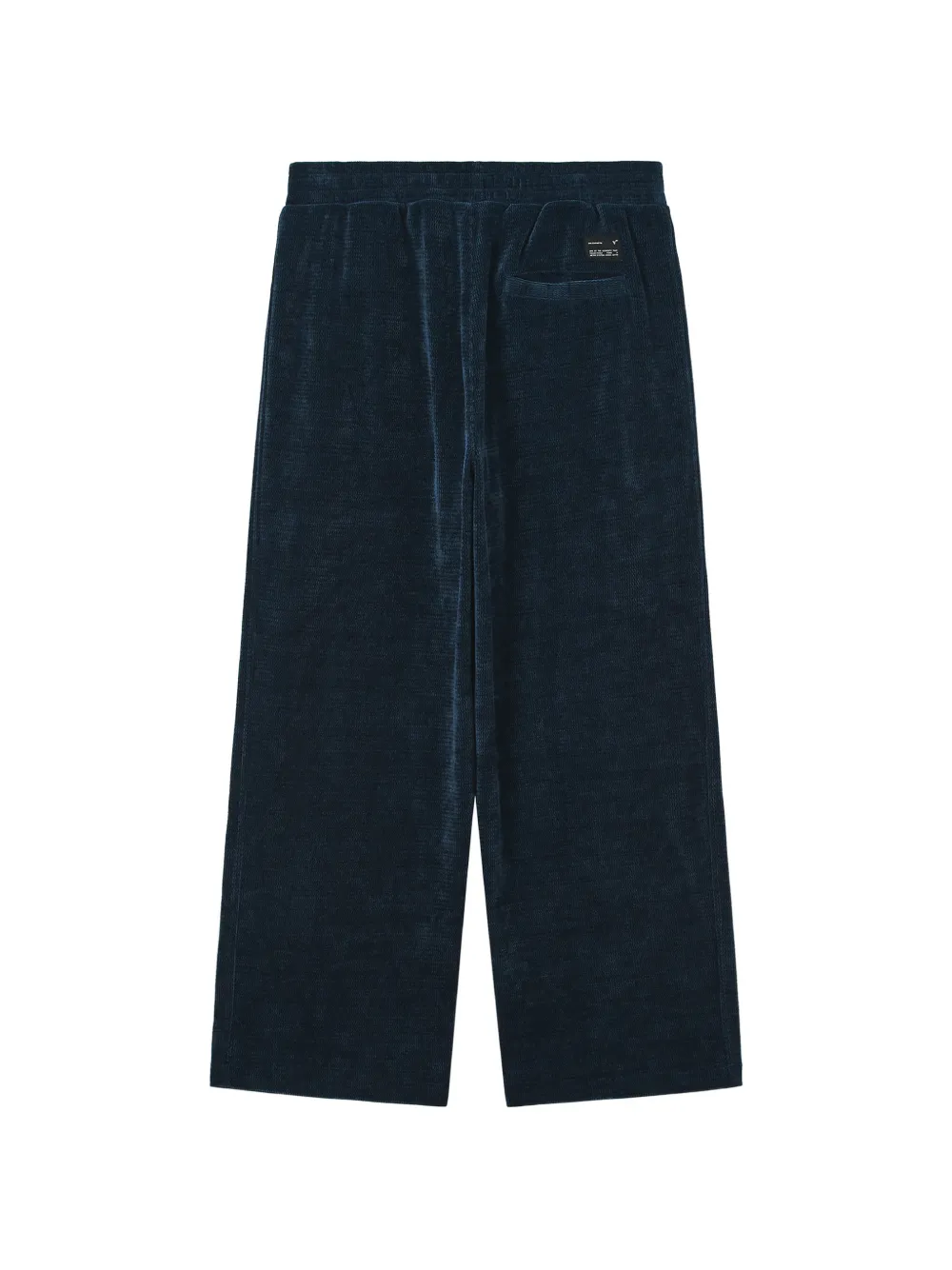 FIVE CM Broek met geborduurd logo en ribfluwelen-effect Blauw