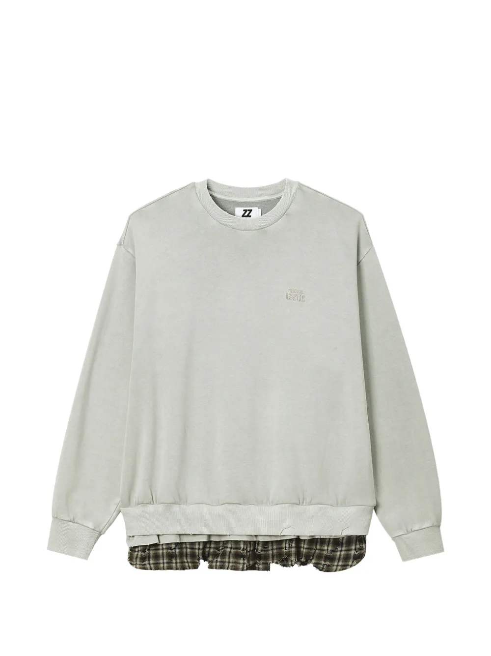 izzue layered distressed-effect sweater