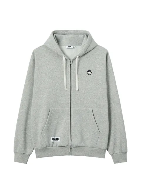 CHOCOOLATE logo-patch zip-up hoodie
