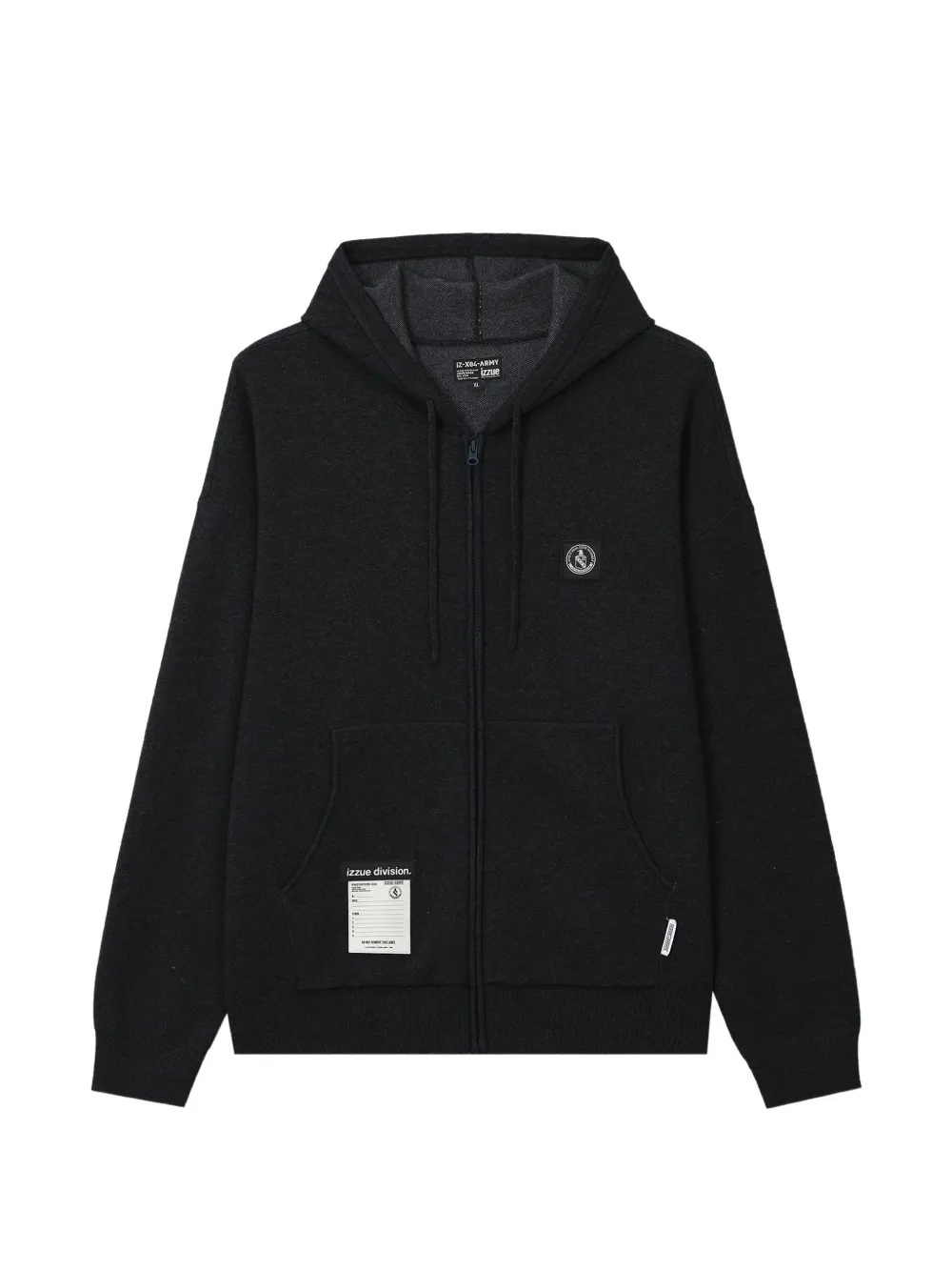 izzue logo-print zip-up hoodie · L