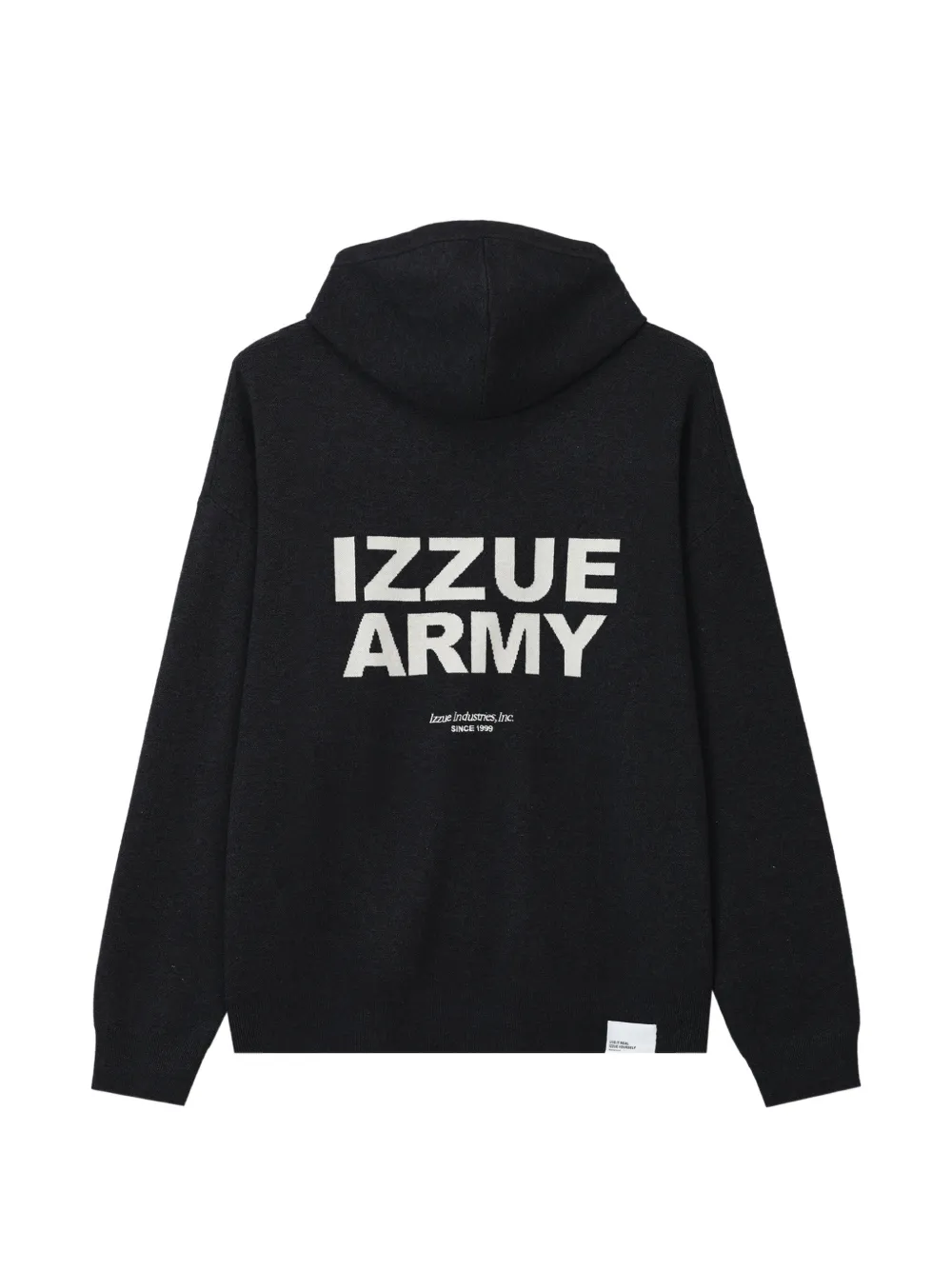 izzue logo-print zip-up hoodie Zwart