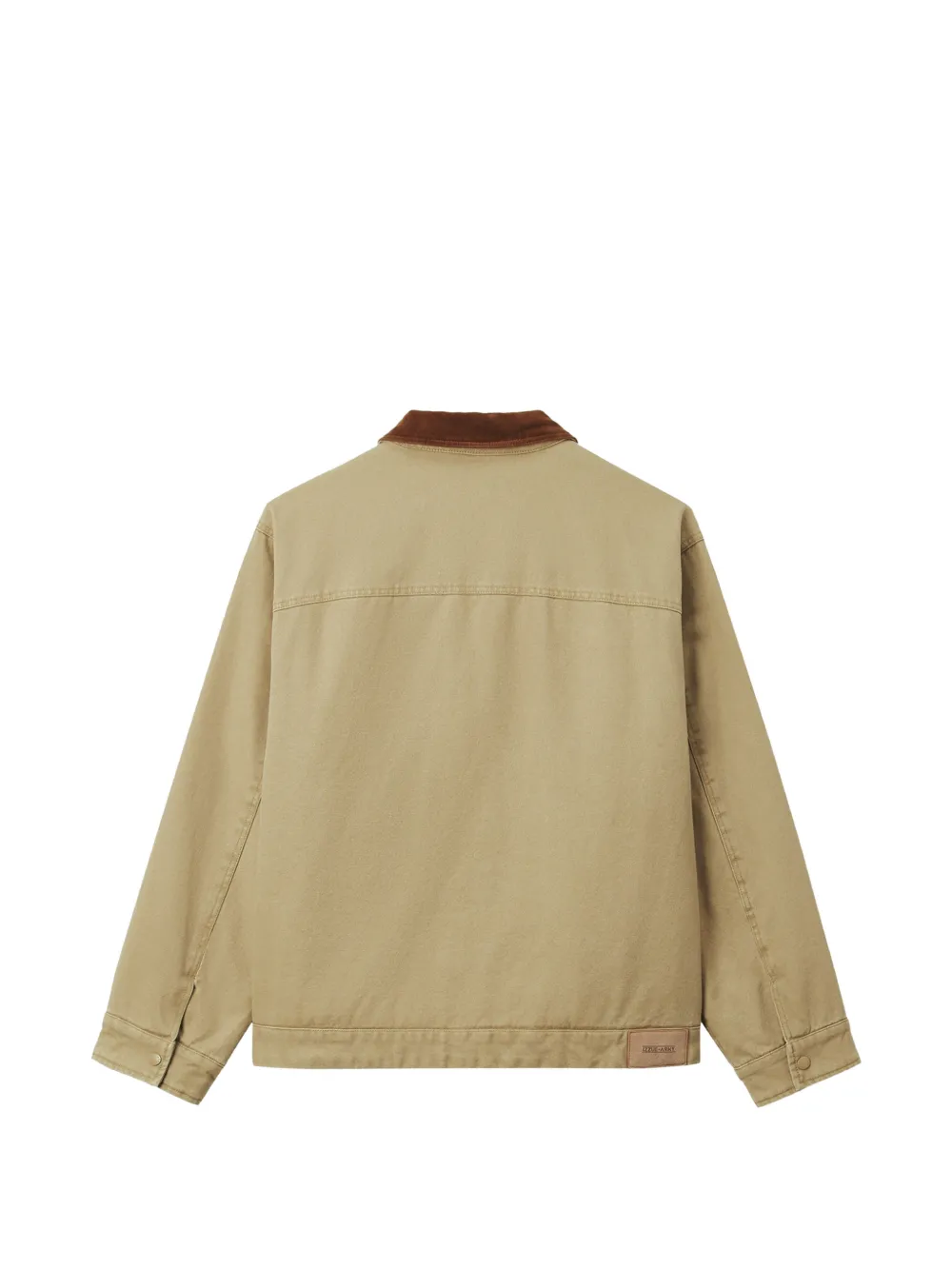 izzue Jack met ribfluwelen kraag en rits Beige