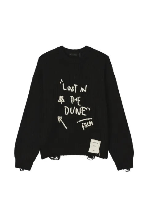 FIVE CM distressed intarsia-knit sweater