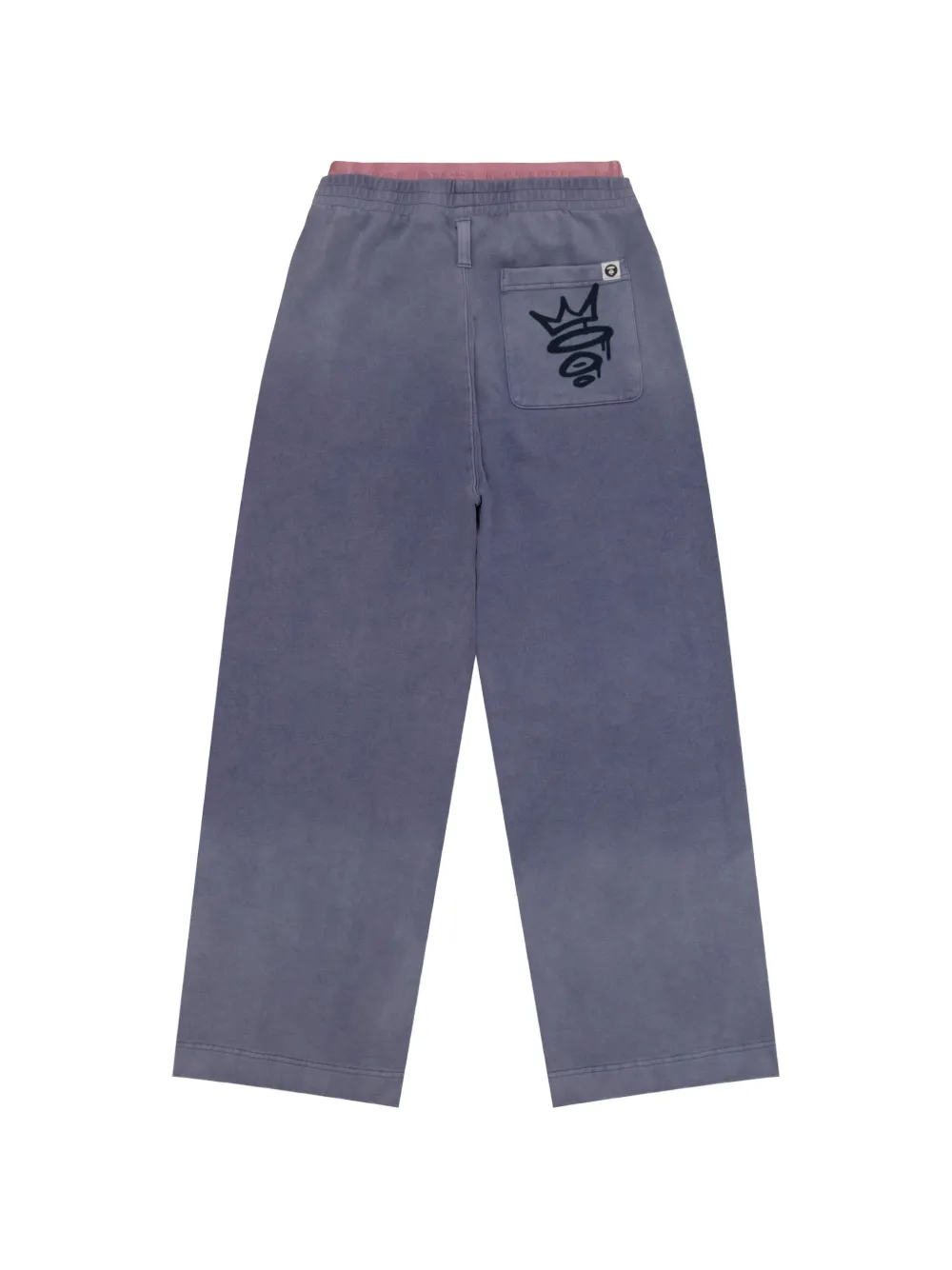 AAPE BY *A BATHING APE Trainingsbroek met logo-tailleband en hartbedel Paars