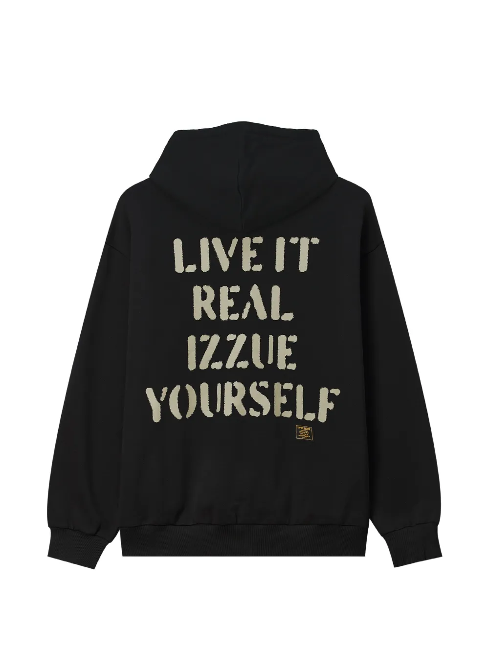 izzue Hoodie met logopatch Zwart