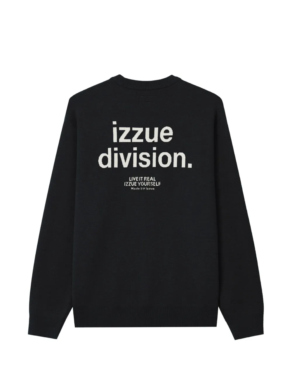 izzue logo-intarsia sweatshirt Zwart