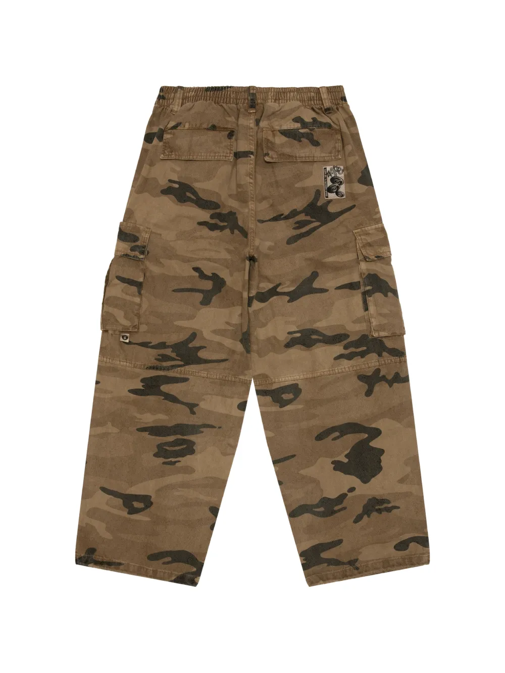 AAPE BY *A BATHING APE Camo cargo broek met logo-patch Beige