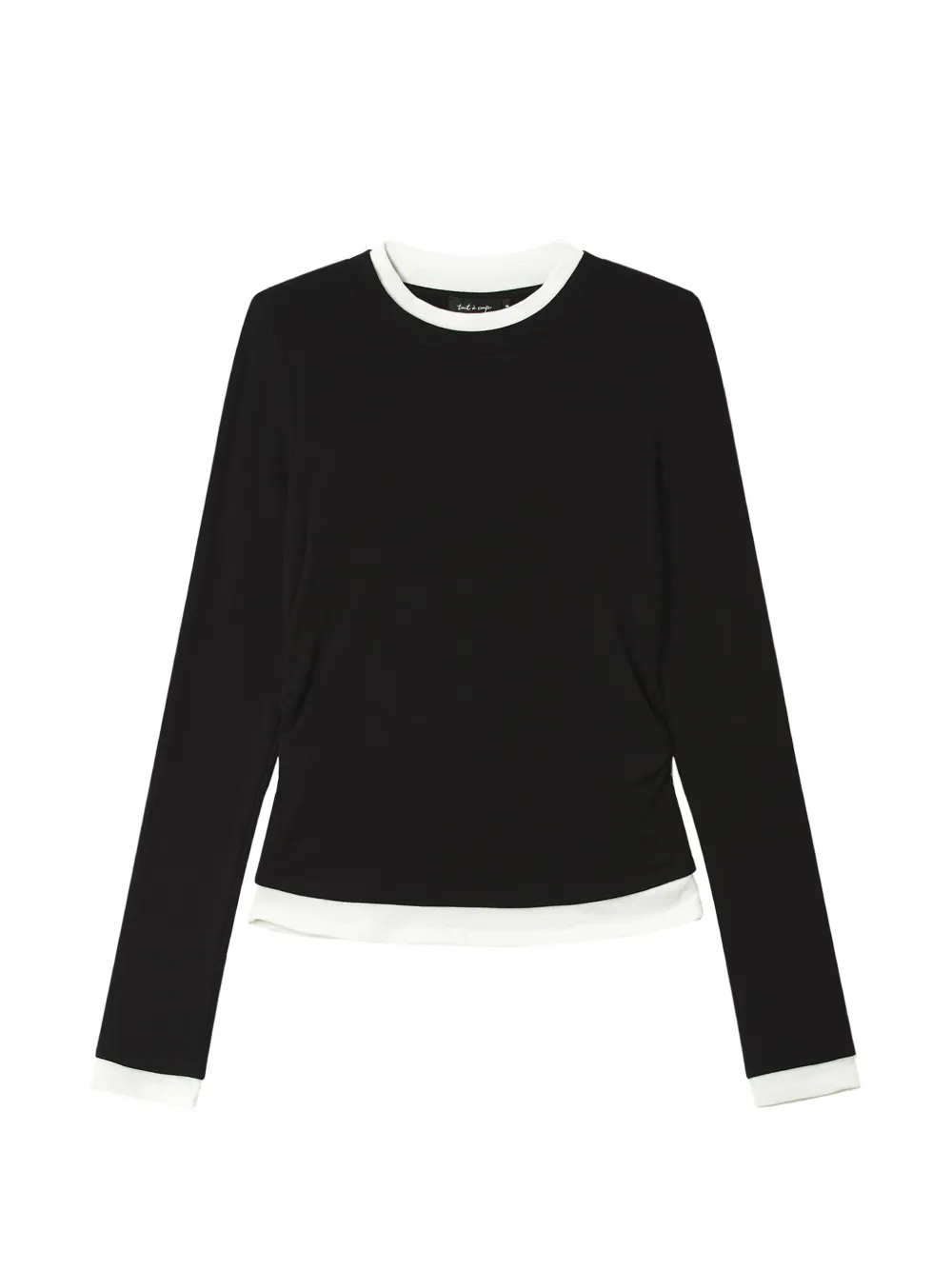 tout a coup layered-effect ruched-side top