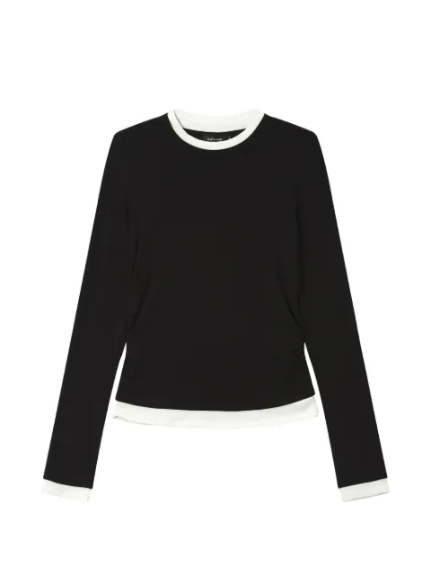 tout a coup layered-effect ruched-side top