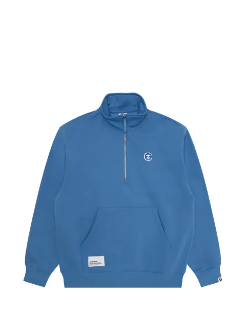 AAPE BY *A BATHING APE® logo-embroidered half-zip sweater