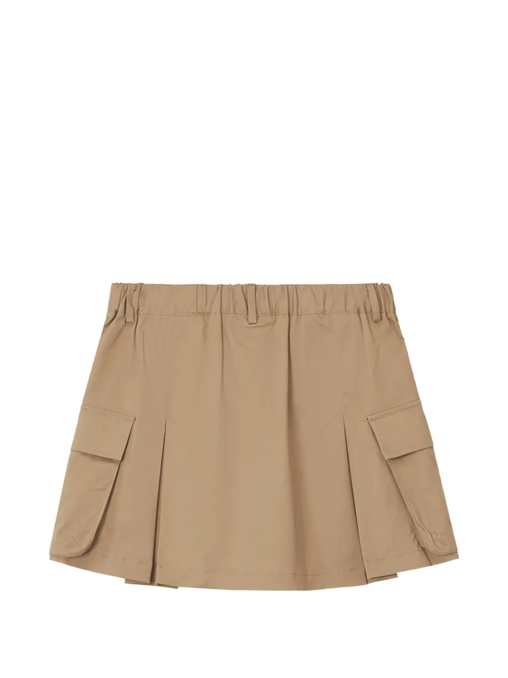 CHOCOOLATE Mini-plooirok met cargo zak Beige